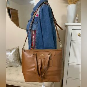 Coach leather cross body satchel.